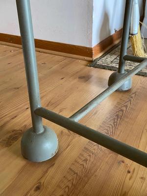 MCM Style Industrial Wood and Metal Table