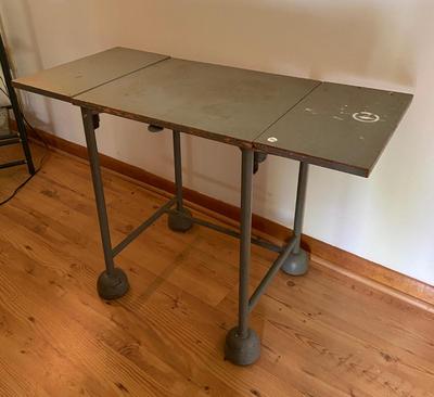 MCM Style Industrial Wood and Metal Table