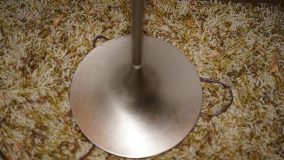 1960-1970's MID CENTURY LUCITE &METAL TULIP FORM FLOOR LAMP BY LAUREL