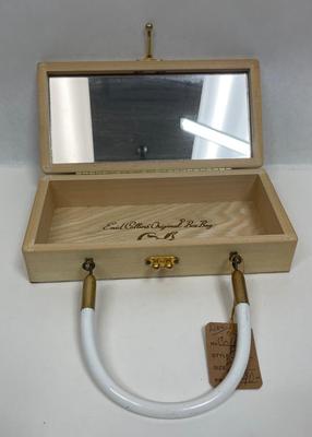 Enid Collins' Original Box Bag "Love Doves" Rectangular Wooden Purse w/Handle Handbag