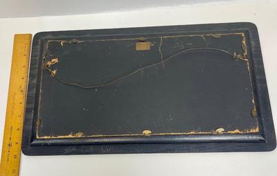 Antique Wood Picture Frame with 3 antique photos