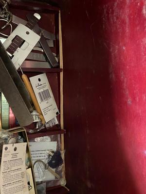 JOANNE Red Handled Sewing Basket