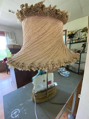 Vintage Handpainted Figural Lamp from. Japan