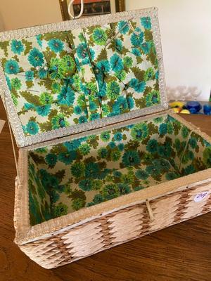 Vintage Small Sewing Basket