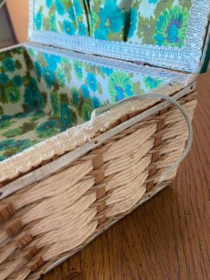 Vintage Small Sewing Basket