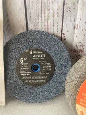 New 6”Grinder Wheel & 5-1/2 Cone Spindle Wheel Along with Belt Sander Sections