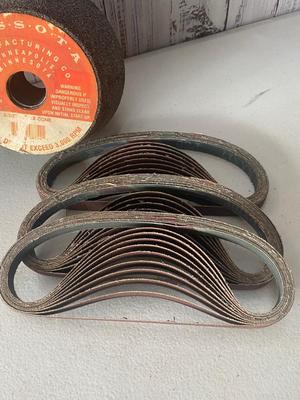 New 6”Grinder Wheel & 5-1/2 Cone Spindle Wheel Along with Belt Sander Sections