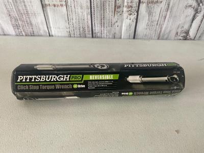 New 1/4” Drive Pittsburg Click Stop Torque Wrench