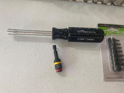CRAFTSMAN Deep 1/4 Drive SAE socket's, and Craftsman Bit Driver with Bits
