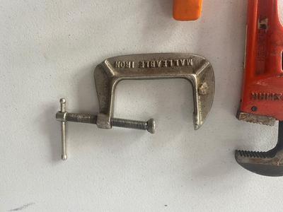 Craftsman 14” Heavy Duty Pipe Wrench, Pony Clamp and C-Clamp