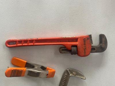 Craftsman 14” Heavy Duty Pipe Wrench, Pony Clamp and C-Clamp