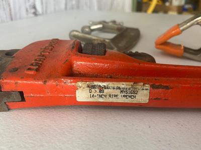 Craftsman 14” Heavy Duty Pipe Wrench, Pony Clamp and C-Clamp