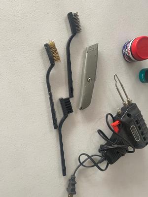 Like New Soldering Iron, Utility Knife, Cleaning Brushes, Flux and Butane!