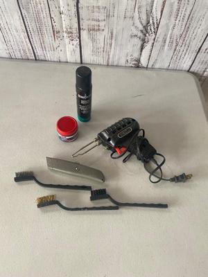Like New Soldering Iron, Utility Knife, Cleaning Brushes, Flux and Butane!