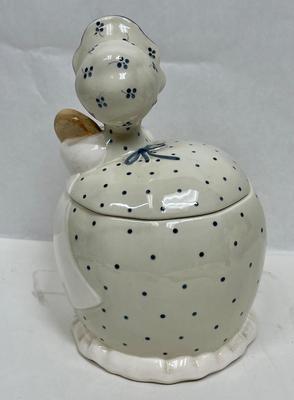 FITZ & FLOYD Mother Goose Betty Quacker Ceramic Cookie Jar Goose or Duck kitchen decor