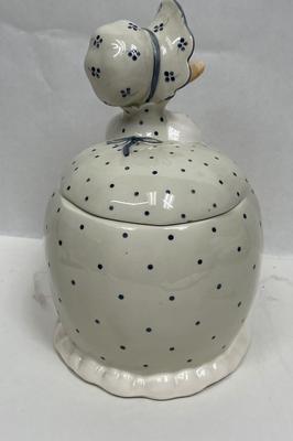 FITZ & FLOYD Mother Goose Betty Quacker Ceramic Cookie Jar Goose or Duck kitchen decor