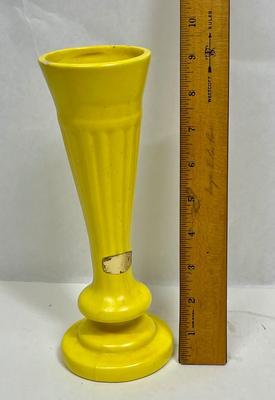Vintage Bright Yellow Ceramic Vase