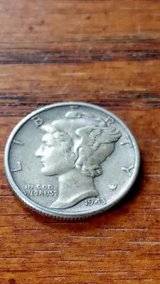 LOT 54 1943 SILVER DIME