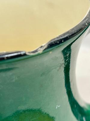 Ditmar Urbach Hand Painted Green & Black Pitcher made in Czechoslovakia