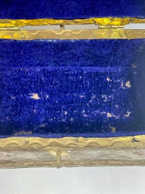 Treasure Chest with brass foil covering from India with plastic beads inside