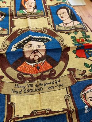 Vintage Novelty Linen Tea Towels Lot, Set of Four