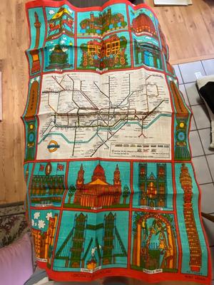 Vintage Novelty Linen Tea Towels Lot, Set of Four