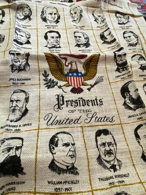 Vintage Novelty Linen Tea Towels Lot, Set of Four