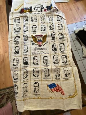 Vintage Novelty Linen Tea Towels Lot, Set of Four