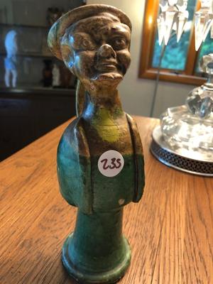 Bust Jug Pottery Figure, Unsigned