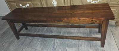 Lot 31: Long Wooden Bench Seat
