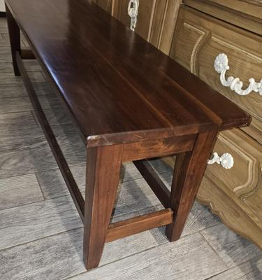 Lot 31: Long Wooden Bench Seat