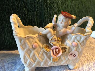 Vintage/Antique THAMES. Victorian Porcelain Vase Figural Set, Handpainted and Numbered