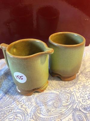 Vintage Frankoma Pottery Creamer and Sugar