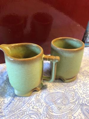 Vintage Frankoma Pottery Creamer and Sugar