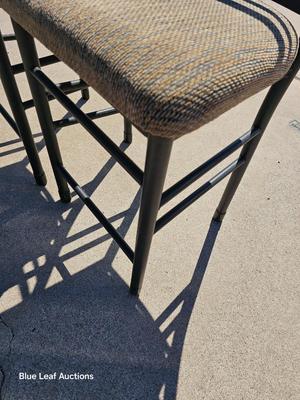 Lot 33: Metal & Fabric Stools