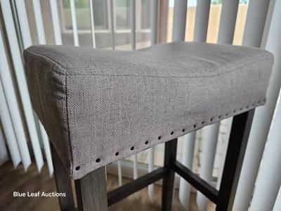 Lot 34: Grey Fabric Stools