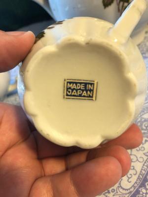 Vintage Moss Rose Tea Set by Ucago Japan