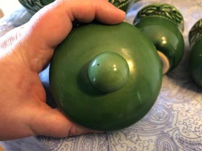Vintage Christmas Teapot, Creamer, and Sugar