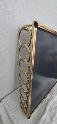 Lot 40: Gold Tone Mirrored Tray