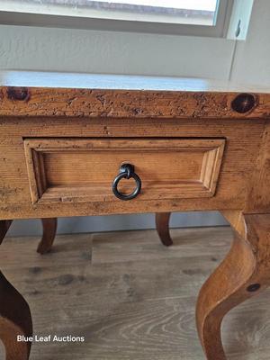 Lot 41: Solid Wood Side Table w/ Drawer