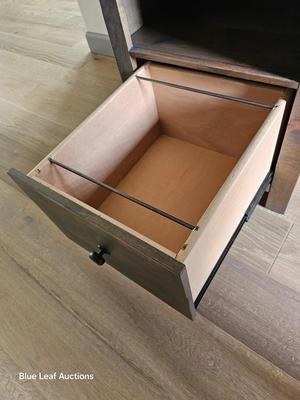 Lot 43: Grey Wooden Side Cabinet