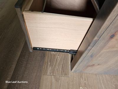 Lot 43: Grey Wooden Side Cabinet