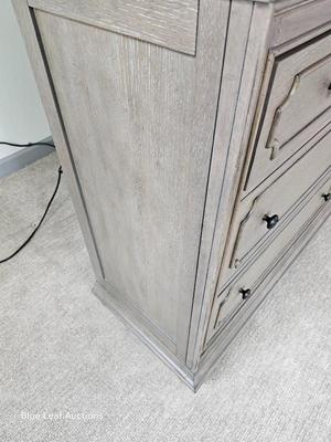 Lot 44: Grey Wood Dresser with Mirror