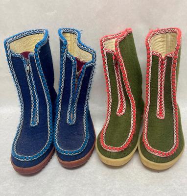 Vintage Russian Style Slipper Boots