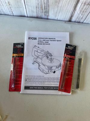 LIKE NEW!! RYOBI 16” Variable Speed Scroll Saw with the Bonus 24” Finish Sander!
