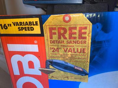 LIKE NEW!! RYOBI 16” Variable Speed Scroll Saw with the Bonus 24” Finish Sander!