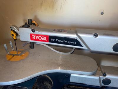 LIKE NEW!! RYOBI 16” Variable Speed Scroll Saw with the Bonus 24” Finish Sander!