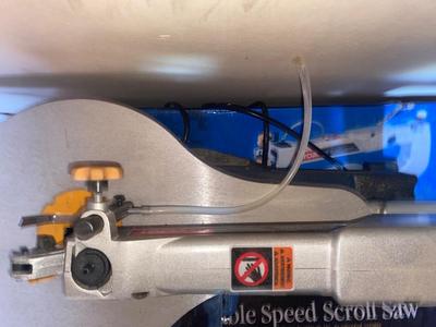 LIKE NEW!! RYOBI 16” Variable Speed Scroll Saw with the Bonus 24” Finish Sander!