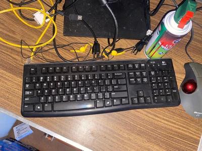 ASUS ProArt Display PA248Q LCD Monitor , Keyboard, Mouse, and Air Duster
