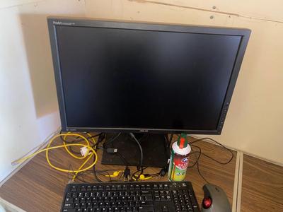 ASUS ProArt Display PA248Q LCD Monitor , Keyboard, Mouse, and Air Duster